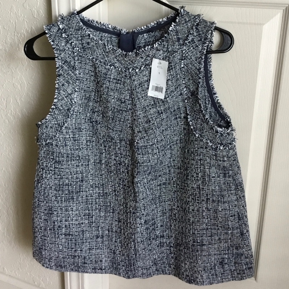 Banana Republic Tweed Shell Top